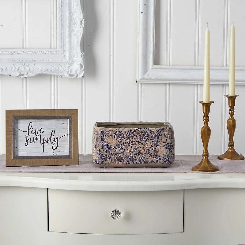 5" Tuscan Ceramic Rectangle Planter