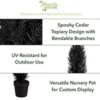 4ft. UV Resistant Artificial Halloween Black Cedar Tree (Indoor/Outdoor)
