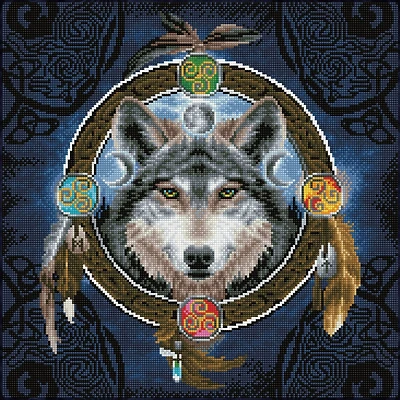 Diamond Dotz® Celtic Wolf Guide Diamond Painting Kit