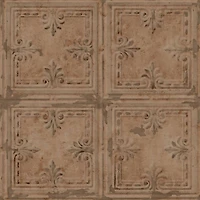 RoomMates Copper Tin Tile Peel & Stick Wallpaper