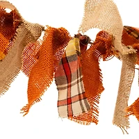 Glitzhome® 6ft. Fall Plaid Fabric Garland