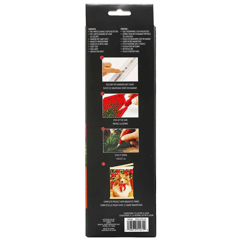 8" x 10" Collie Dog Diamond Art Kit with Frame by Make Market®