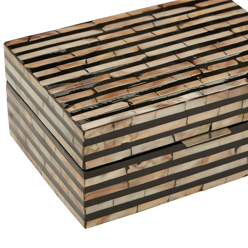 Black Mother of Pearl Coastal Box Set