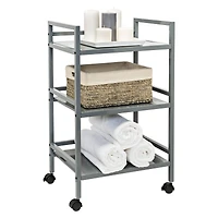 Honey Can Do Gray Metal Rolling Cart