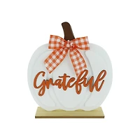 15.5" Grateful Pumpkin with Ribbon Tabletop Décor by Ashland®