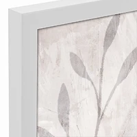 Dusty Blue Bird White Framed Canvas