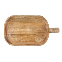 19.5" Natural Mango Wood Tray with Handle by Ashland®