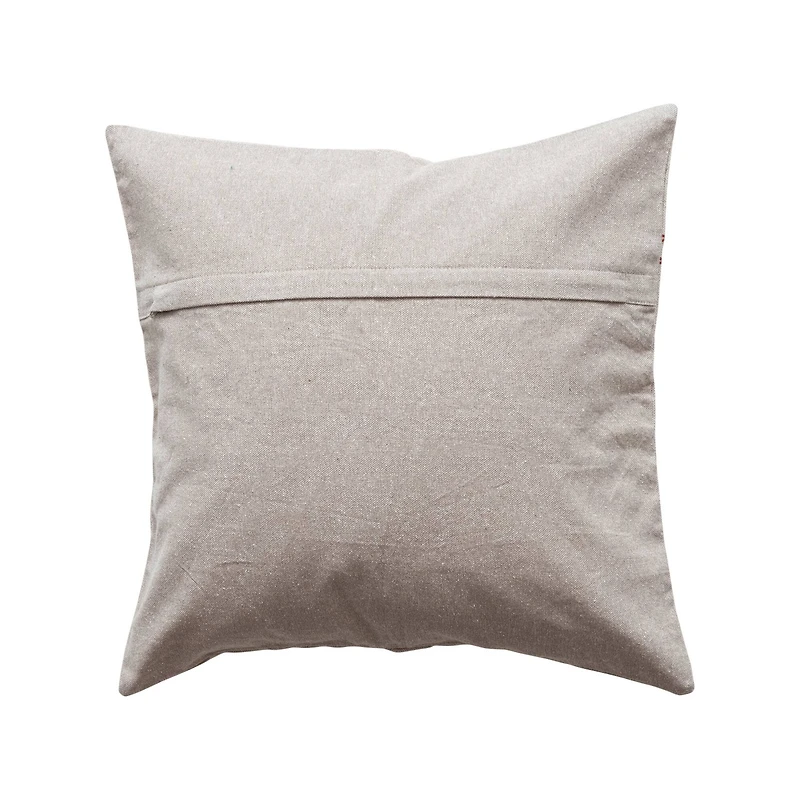 Hello Honey® 18" Embroidered Tree & Snowflakes with Reindeer Linen Throw Pillow