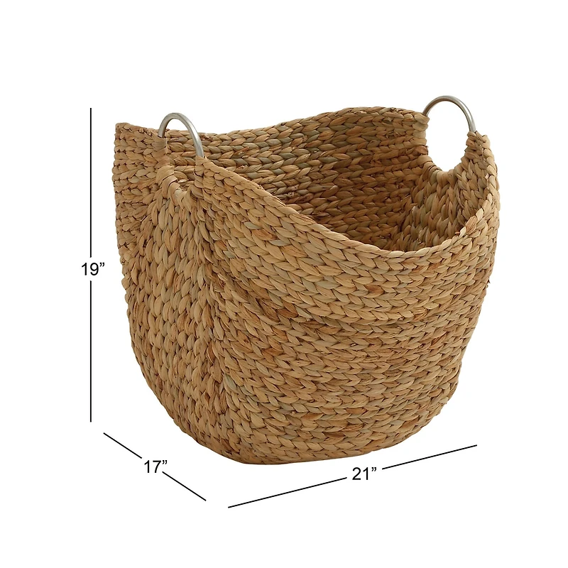 Large Brown Seagrass Contemporary Storage Basket