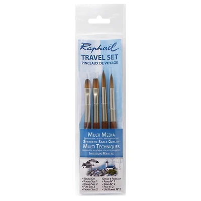 Raphaël Precision Multi Media Synthetic Sable Piece Travel Brush Set