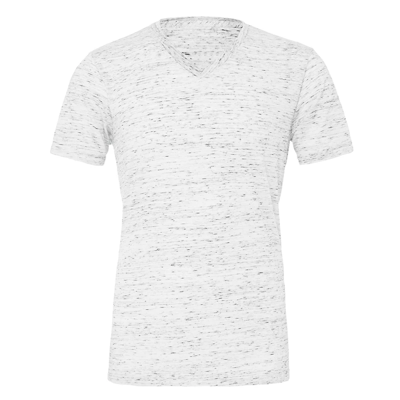 BELLA+CANVAS® White Marble Short Sleeve V-Neck Adult Unisex Jersey T-Shirt
