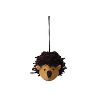 Hello Honey® 3" Brown & Tan Handmade Wool Felt Hedgehog Ornament