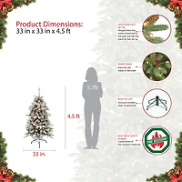 4.5ft. Pre-Lit Bennington Fir Artificial Christmas Tree, Clear Lights