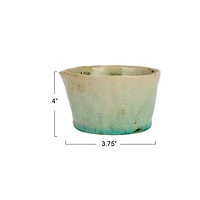 Hello Honey® Green Stoneware Measuring Cups with Reactive Crackle Glaze, 4ct.