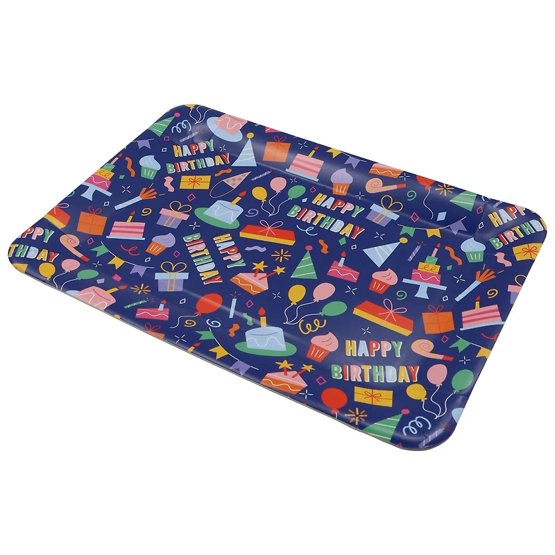 9" x 13" Happy Birthday Blue Paper Serving Trays, 2ct. by Celebrate It™