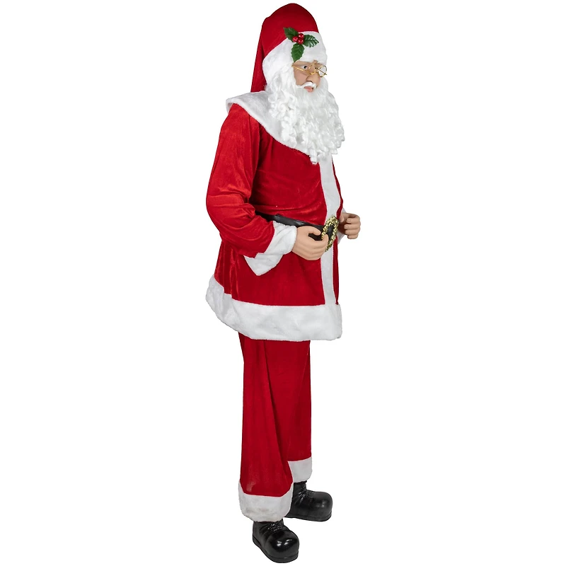 6ft. Life-Size Plush Santa Claus Standing or Sitting Christmas Figure