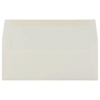 JAM Paper 4.12" x 9.5" Natural White Wove Strathmore Business Envelopes, 50ct.