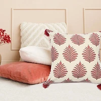 Hello Honey® Fern Frond Square Pillow Cover with Tassels