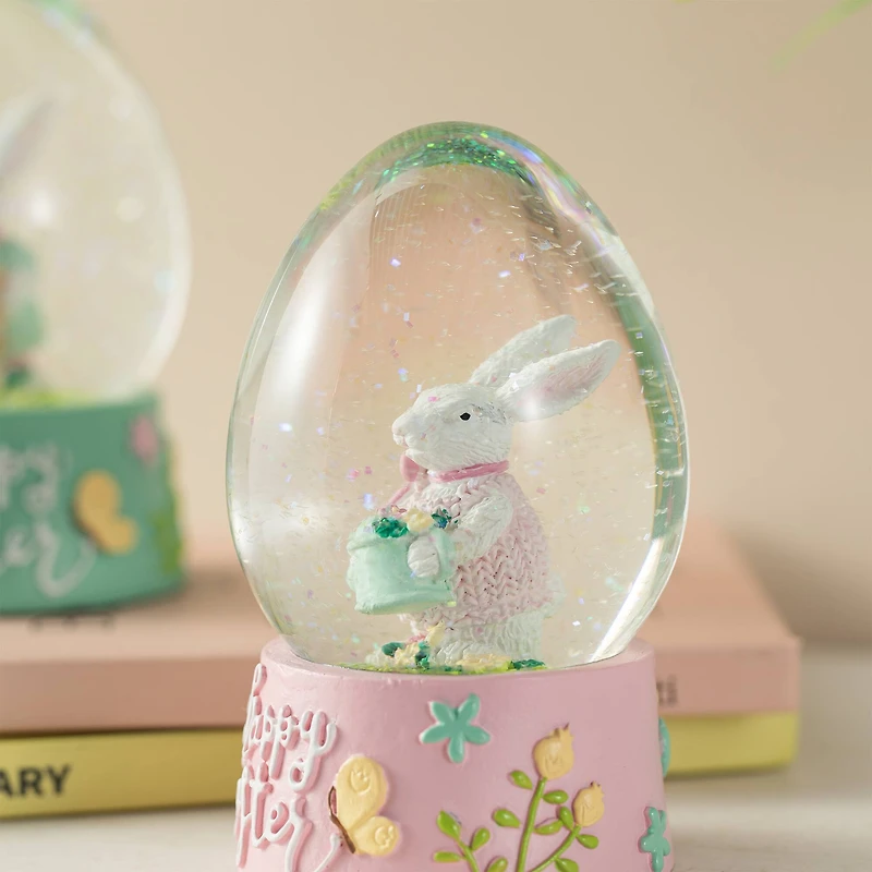 Glitzhome® Easter Bunny Waterglobes Set