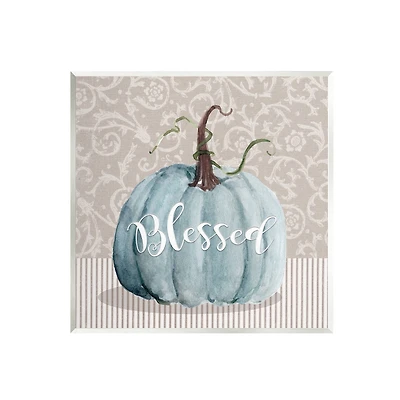Stupell Industries Seasonal Blessed Pumpkin Patterned Wall Plaque Art