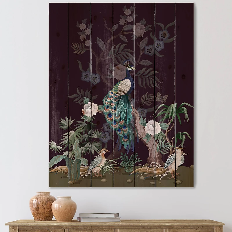 Designart - Chinoiserie With Birds and Peonies V