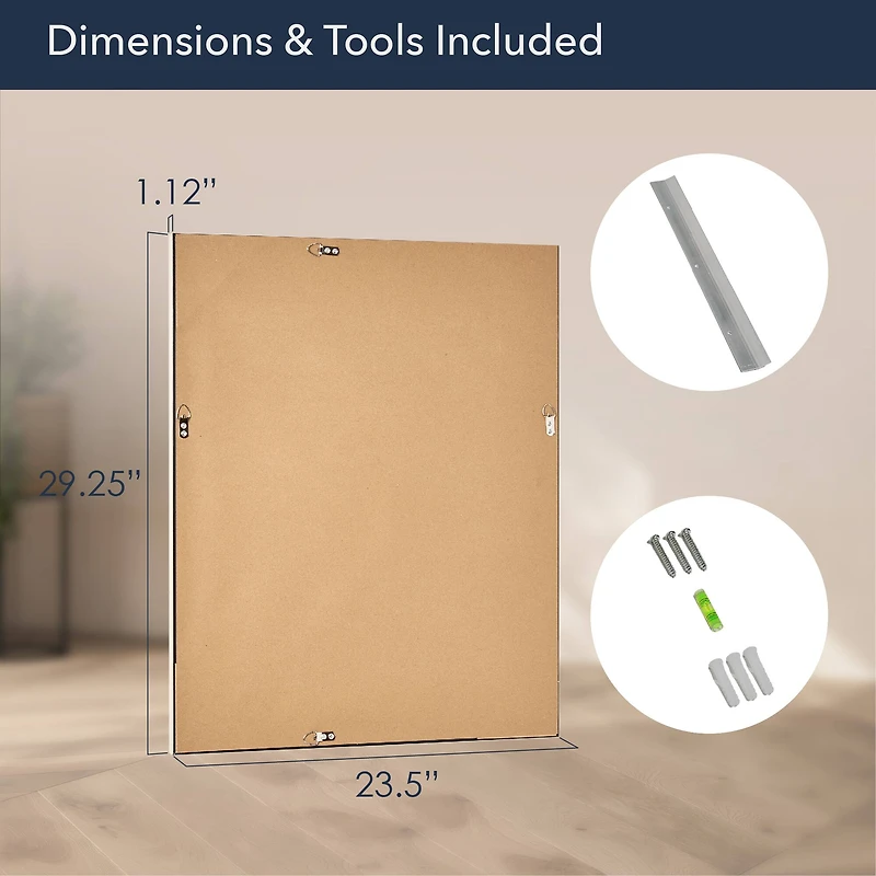 Head West 29" Brushed Nickel Frame Vanity Mirror