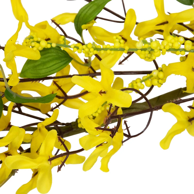 5ft. Yellow Forsythia & Berry Floral Spring Garland