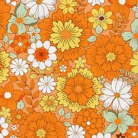 Fabric Editions Orange Retro Revival Cotton Fabric