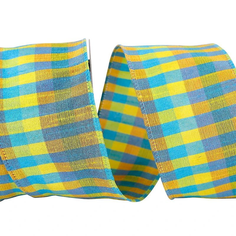 JAM Paper 2.5" x 10yd. Wired Plaid Dupioni Sally Ribbon
