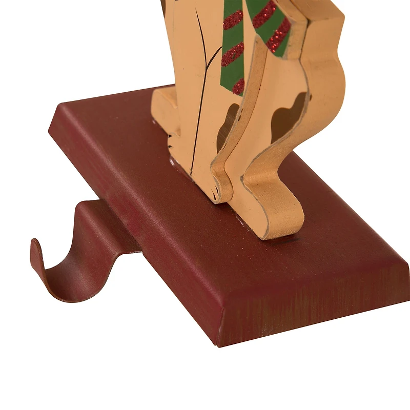 Glitzhome® 8" Wooden Metal Cat and Dog Stocking Holder Set