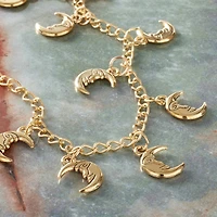 Gold Metal Moon Charms, 16mm by Bead Landing™