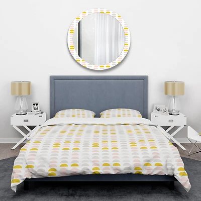 Designart 'Retro Pastel Circular Pattern III' Mid-Century Duvet Cover Set