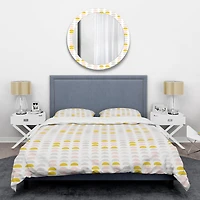 Designart 'Retro Pastel Circular Pattern III' Mid-Century Duvet Cover Set
