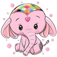 Crafting Spark Pink Elephant Diamond Painting Kit