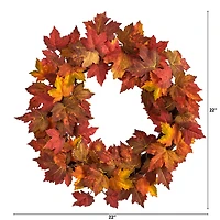 22" Maple Leaf Wreath