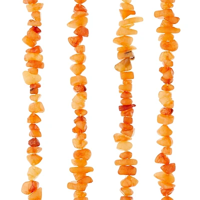 12 Pack: Orange Quartz Chip Beads by Bead Landing™