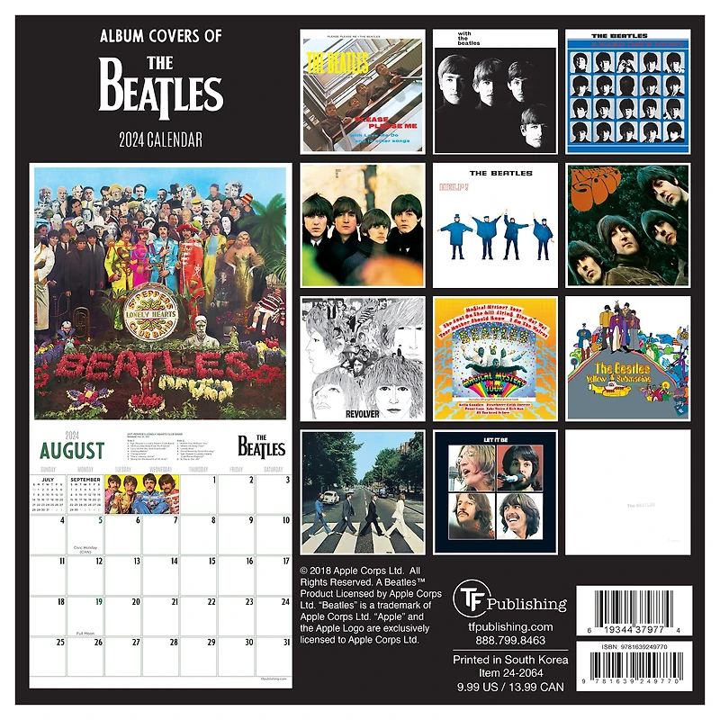 TF Publishing 2024 The Beatles Mini Calendar