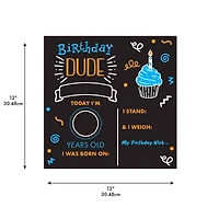 RoomMates 12" Double-Sided Birthday Dude Chalkboard