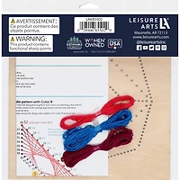 Leisure Arts® Intermediate Cube Wood Stitched String Art Panel Kit