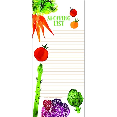 JAM Paper Eat Your Veggies Magnetic Shopping List Pad, 2ct.