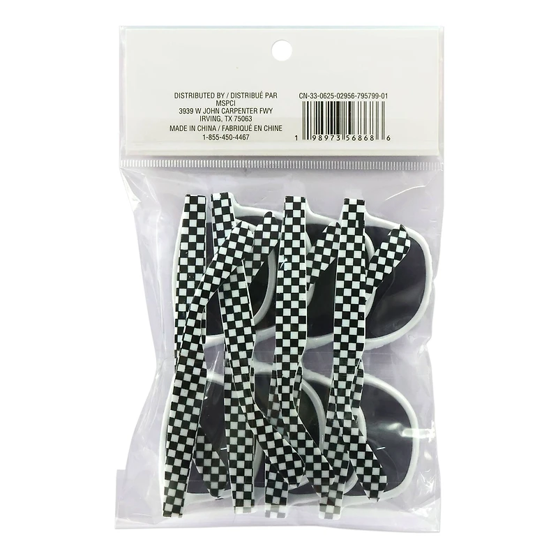 Black & White Checker Sunglasses, 4ct. by Celebrate It™