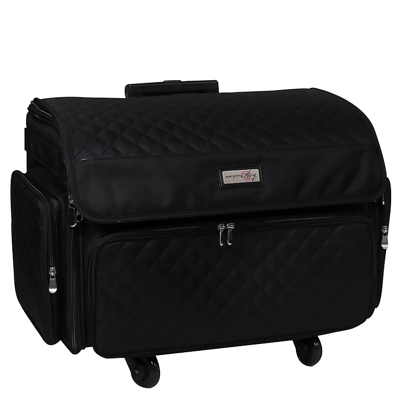 Everything Mary Black Quilted Deluxe Sewing Machine Storage Case