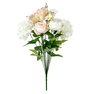 21" Cream Hydrangea & Rose Mix Deluxe Bush by Ashland®