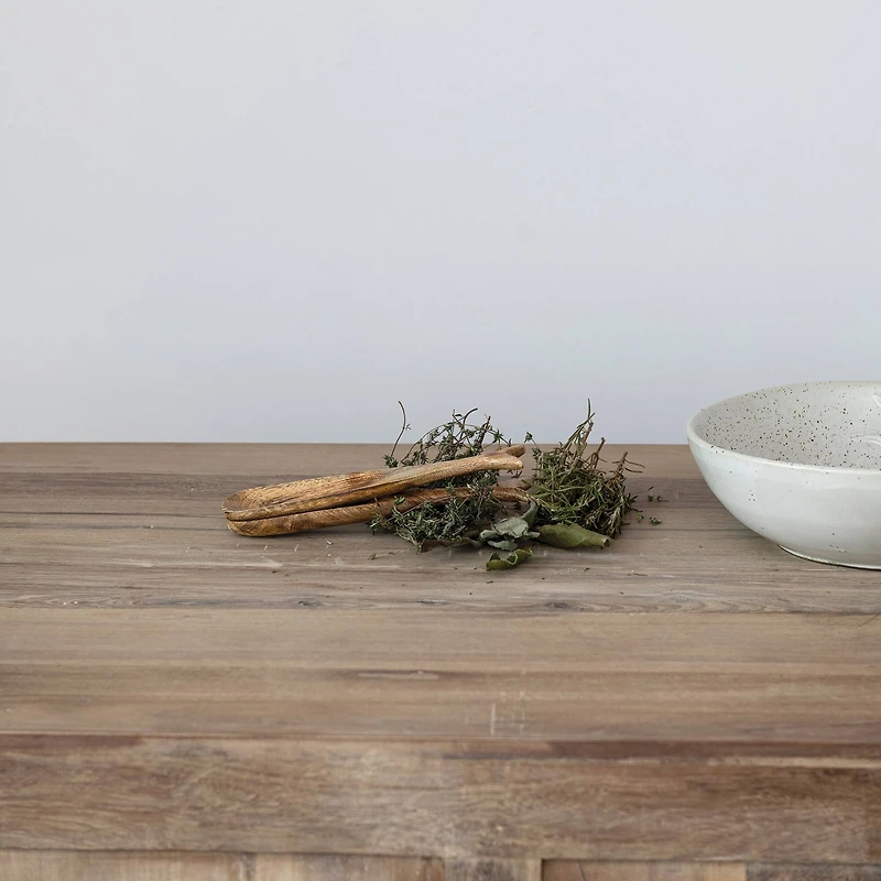 Hello Honey® Mango Wood Whale Salad Server Set with Drawstring Bag