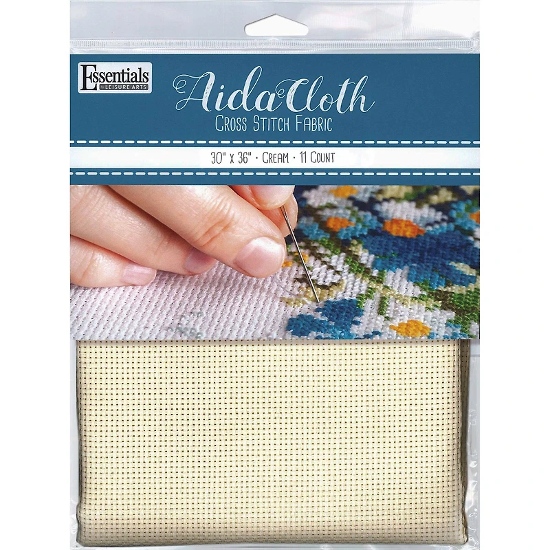 Essentials by Leisure Arts Cream 11ct. Aida Cloth, 30" x 36"