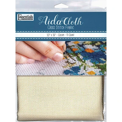Essentials by Leisure Arts Cream 11ct. Aida Cloth, 30" x 36"