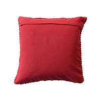 Hello Honey® 20" Red Square Cable Knit Pillow
