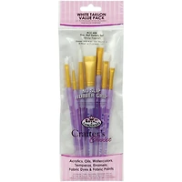 Royal & Langnickel® Crafter's Choice™ White Taklon Flat Brush Variety Set