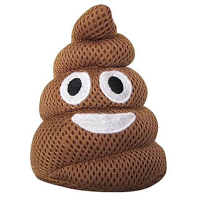 FouFIT Poop Emoji Plush Dog Toy with Squeaker