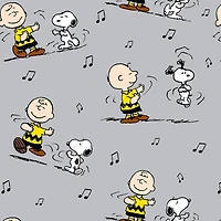 Peanuts® Charlie Brown & Snoopy Dance Cotton Fabric 